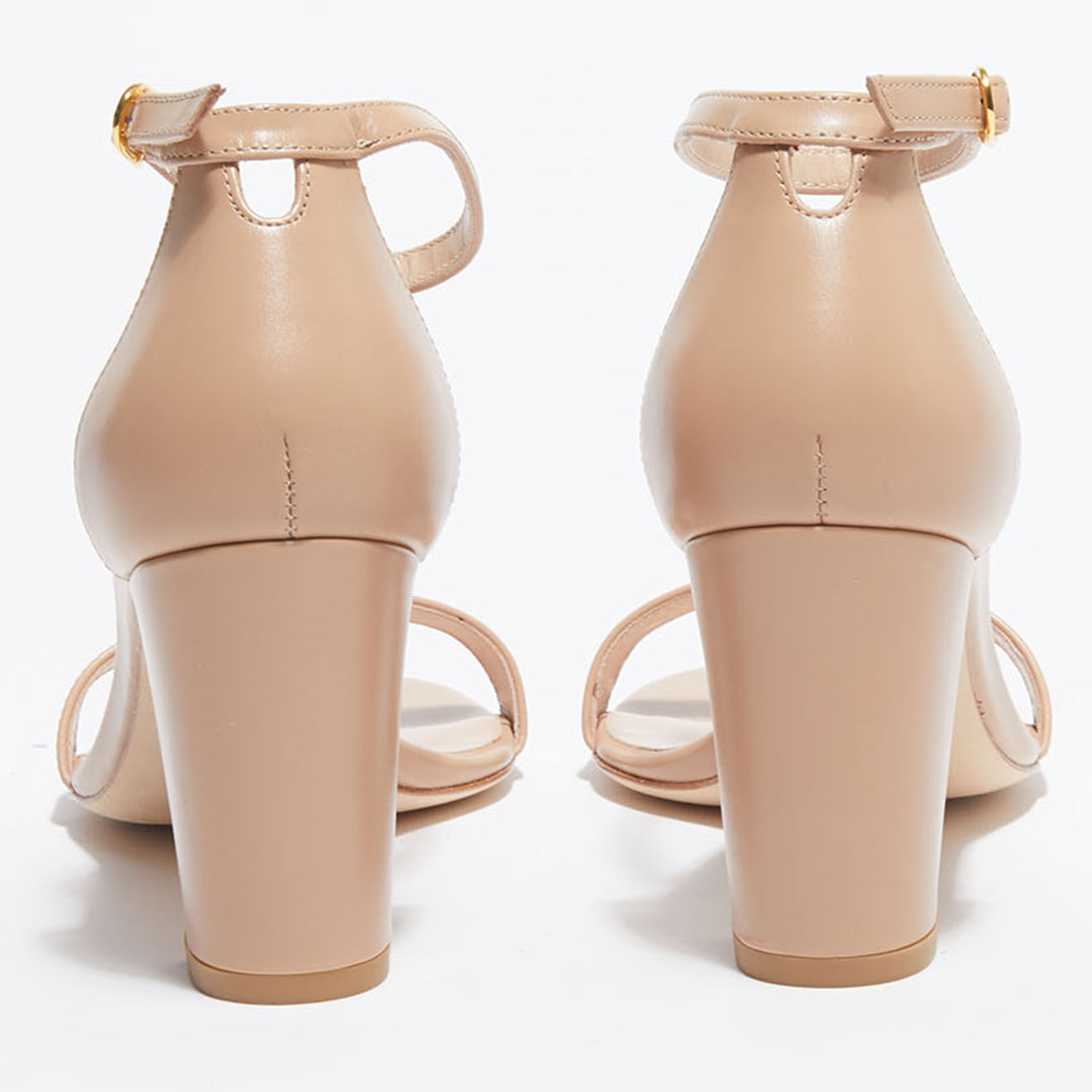 Stuart Weitzman Sandales en Cuir Nearlynude beiges - Talon 8 cm