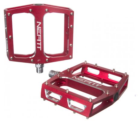 Paire de Pédales Plates Neatt Attack V2 XL 11 Picots Rouge