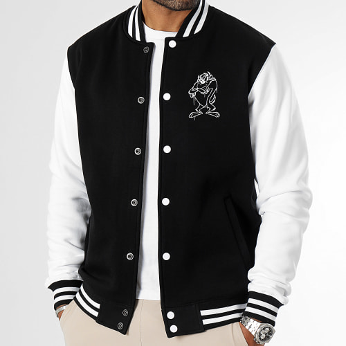 Veste Teddy Angry Taz Noir Blanc