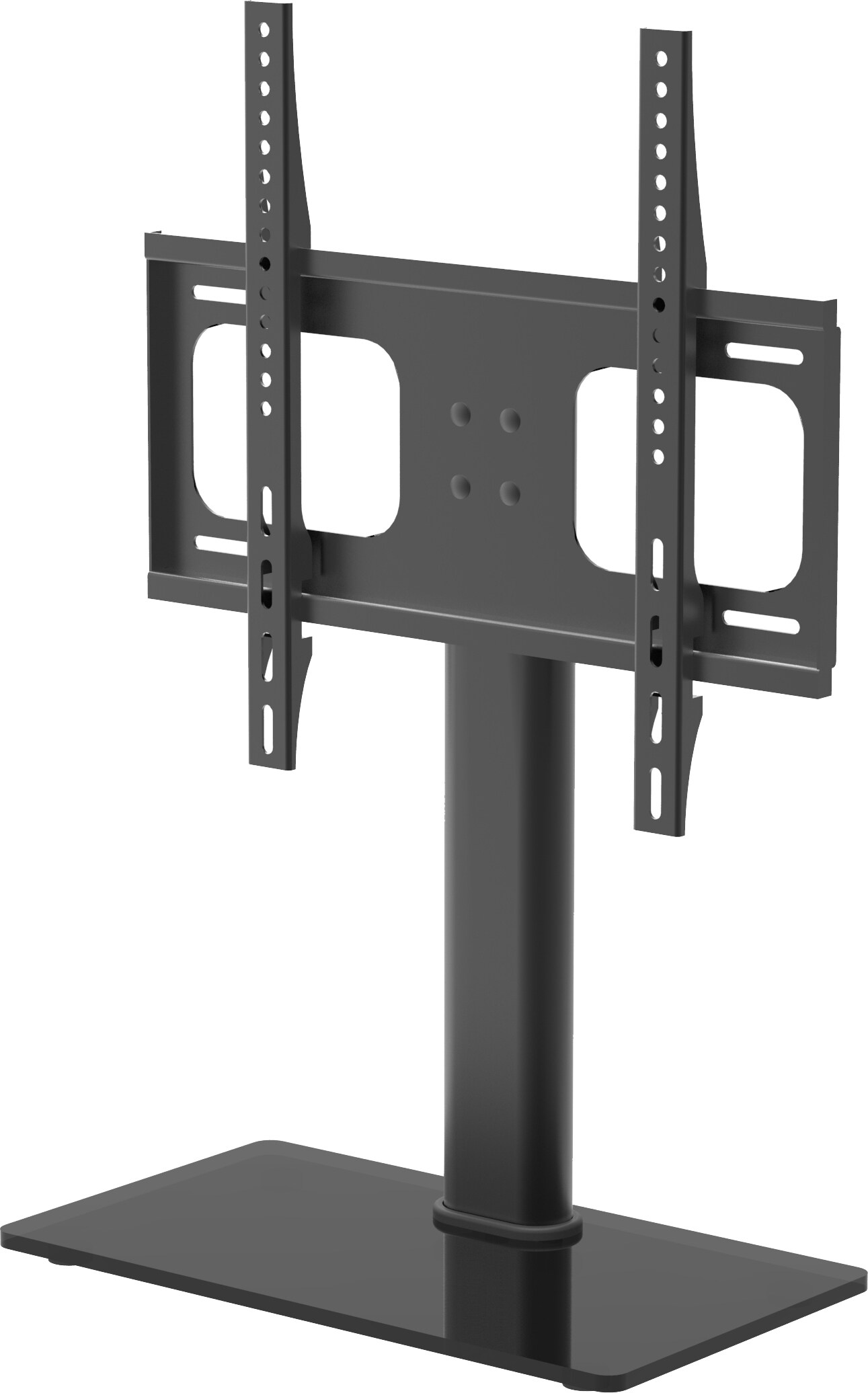 VCM Universal TV VESA Standfuß Aufsatz Erhöhung Alu Fernseh Ständer Glas B-TTS-400