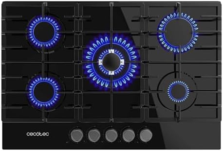 Cecotec Plaque à gaz Bolero Squad G 4200S Glass Black. Plaque à gaz avec 4 feux, finition verre noir, puissance 8000W, grilles individuelles et allumage électrique avec sécurité des vannes. : Cuisine et Maison