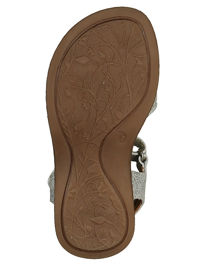 Sandalen CLASSIC GIRL mit Lochmuster in metallic silber