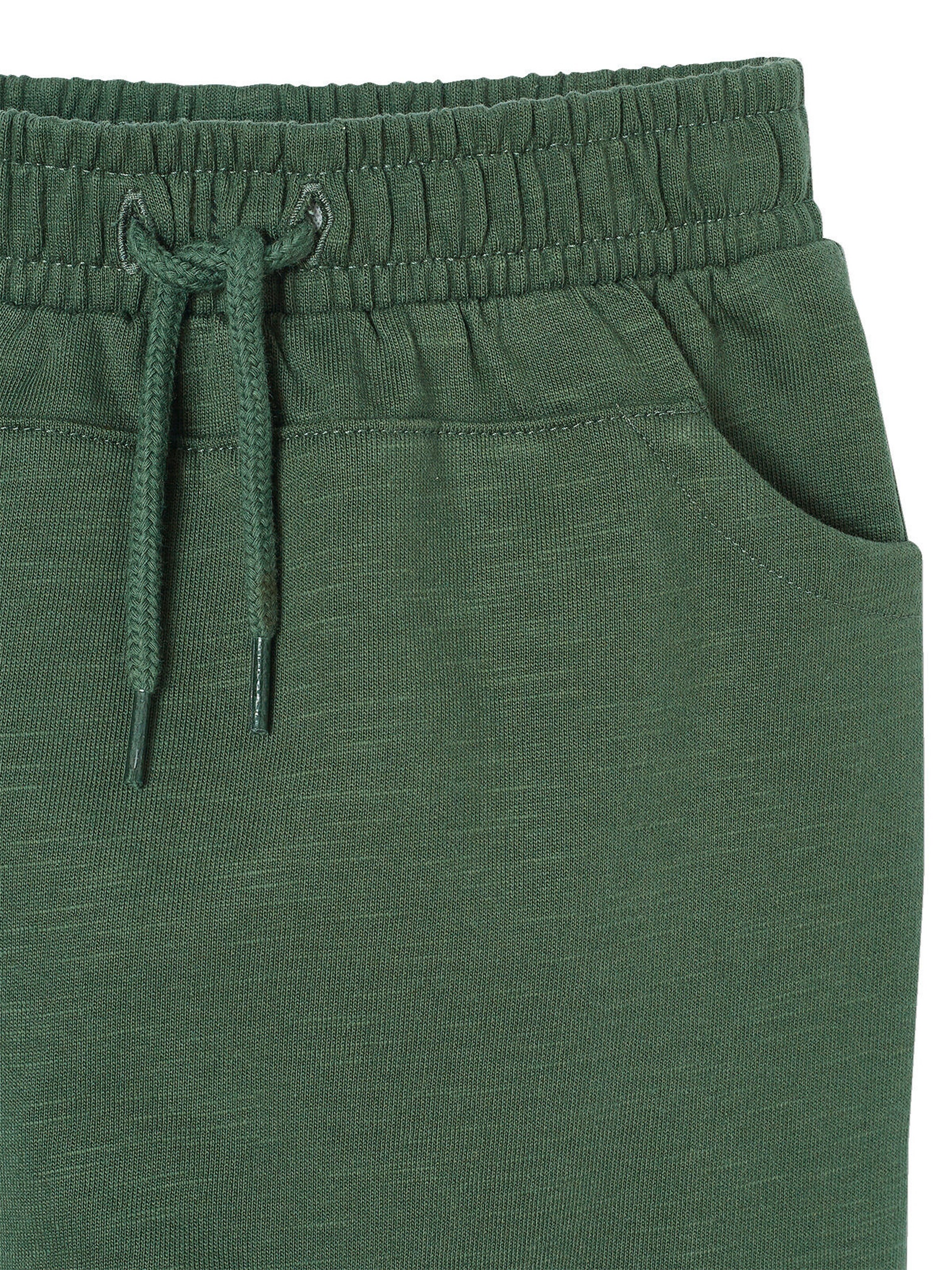 Vertbaudet 2er-Pack Baby Sweathosen mit Dehnbund Basics tannengrün+anthrazit