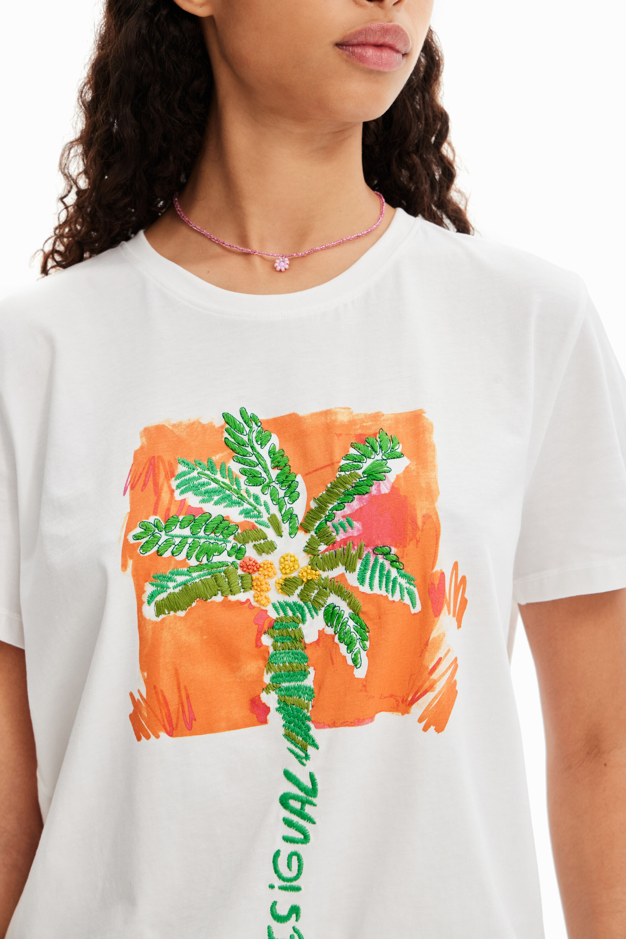 T-shirt tropical palmier