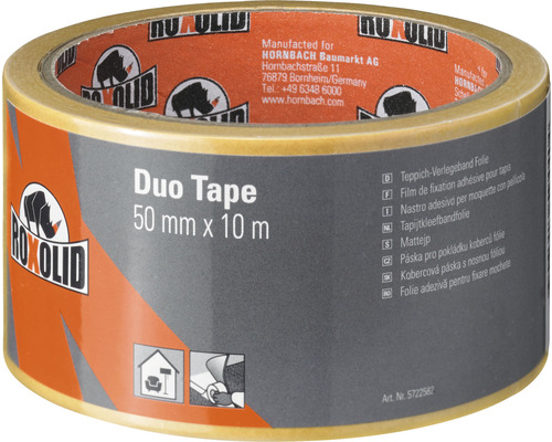 ROXOLID Duo Tape Dubbelzijdige Tape Tapijttape Bruin 50 mm x 10 m