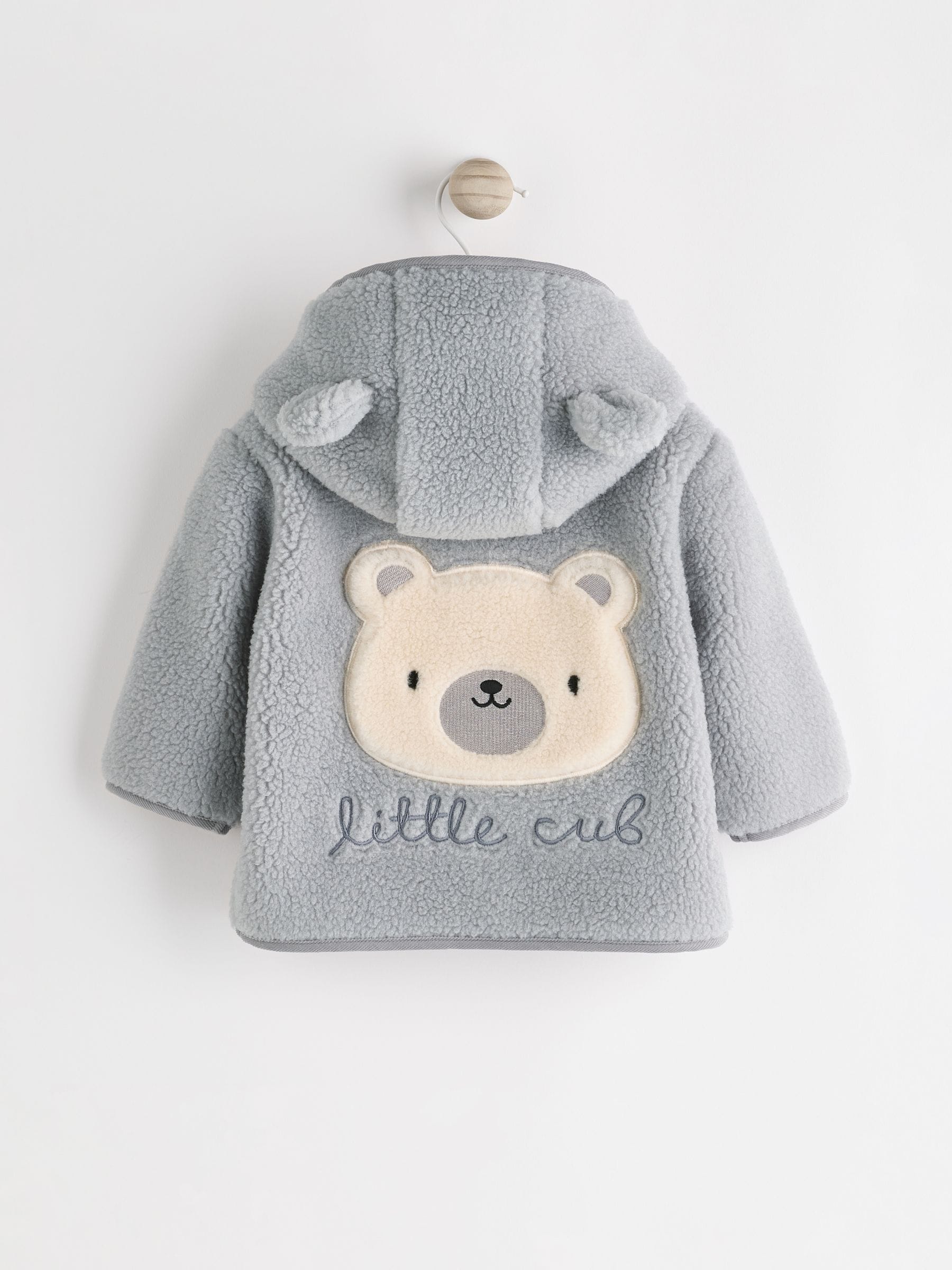 Grijze beer - Knusse Borg Fleece Babyjack