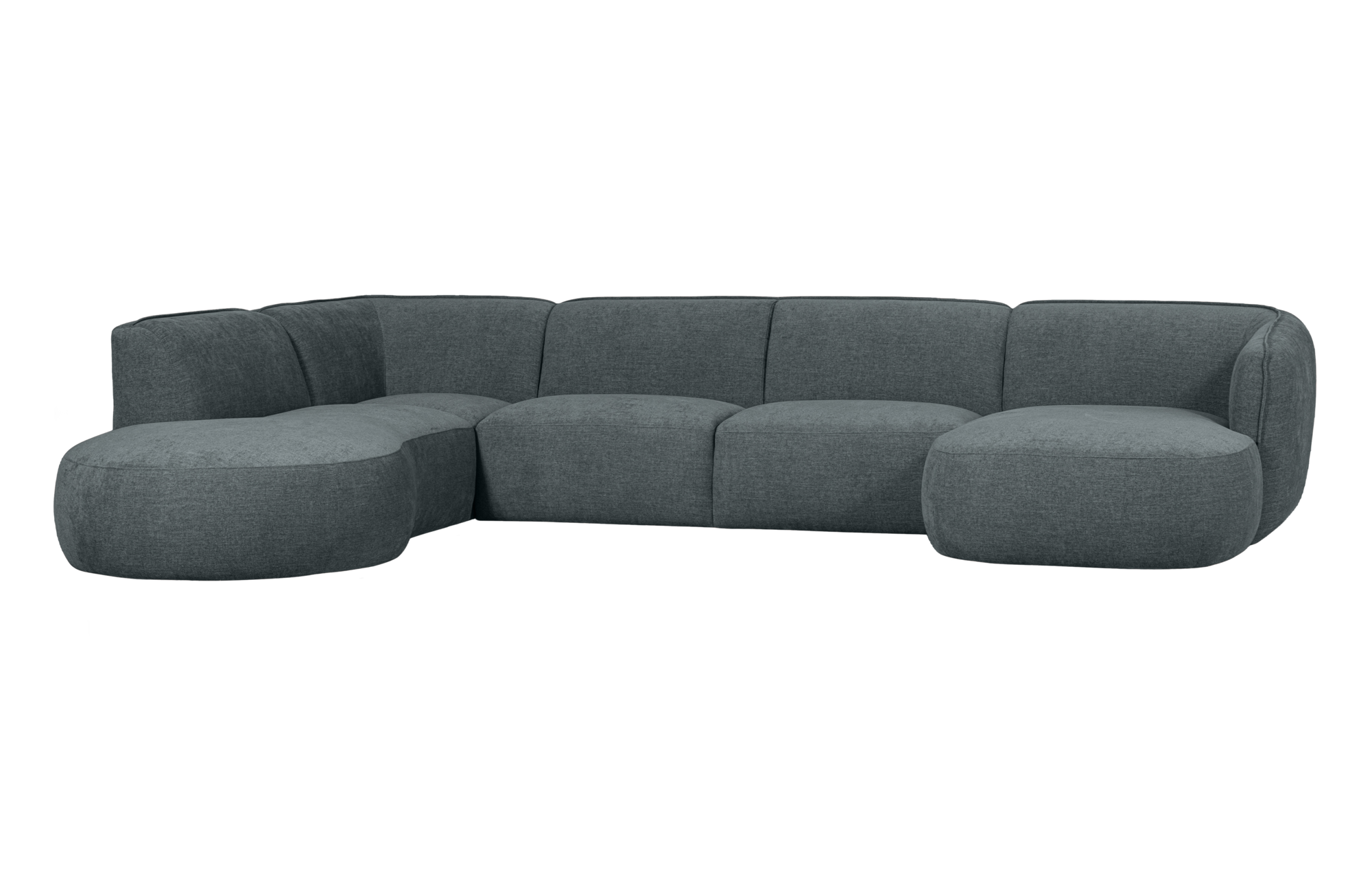 WOOOD Exclusive u-vorm bank Polly links Polly bank u-vorm links - Blauw/Groen