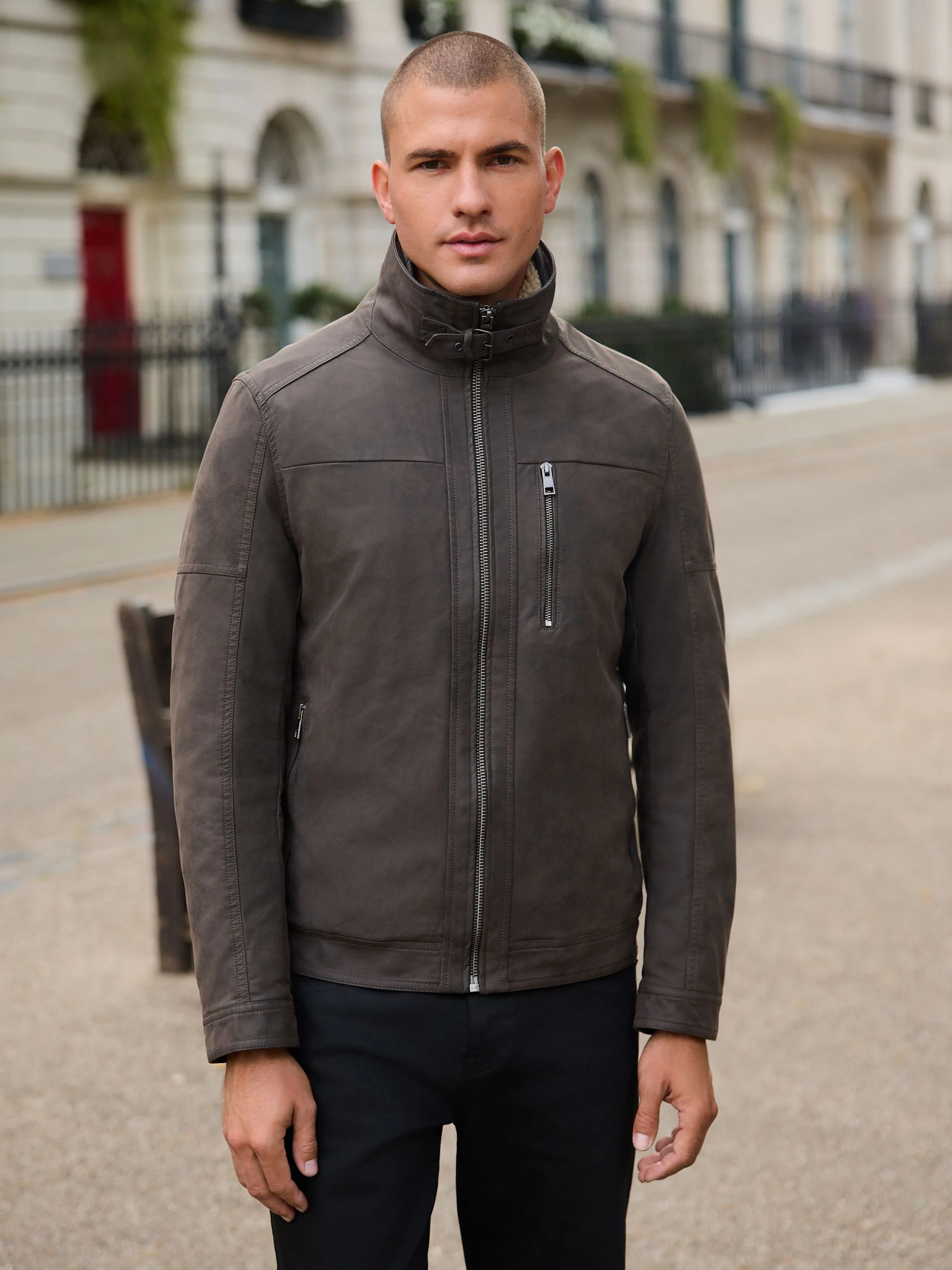 Bruin - Borg Lined Faux Leather Jacket