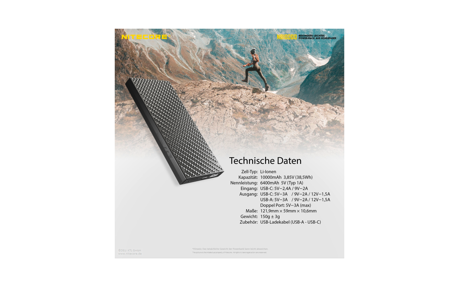 Nitecore Powerbank NB 10000 mAh