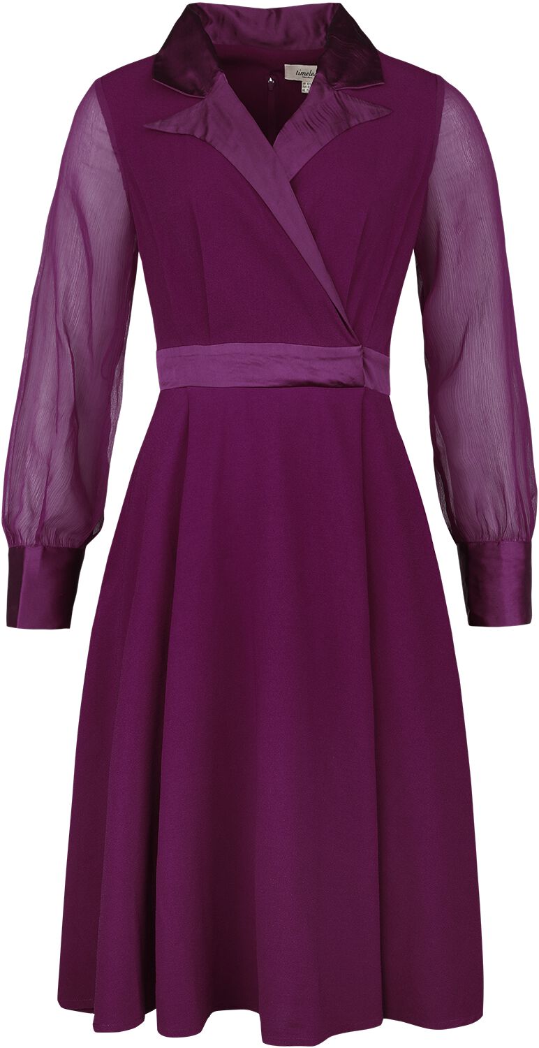 Polly - Robe Prune | Timeless London Robe mi-longue