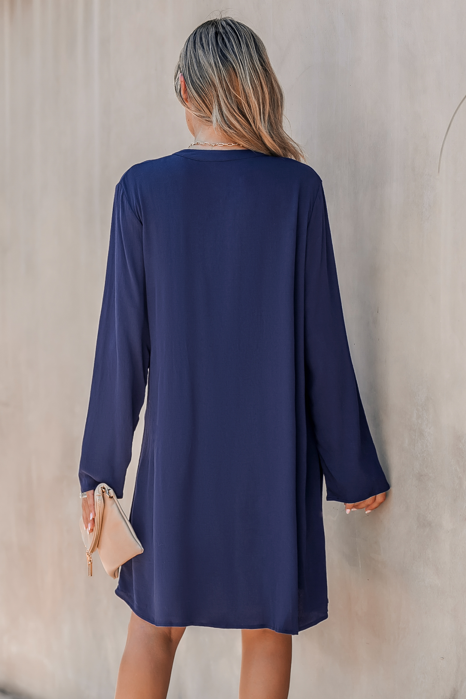 Robe mini bleu foncé