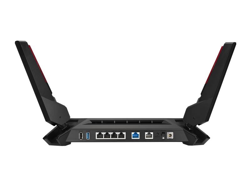 ASUS ROG Rapture GT-AX6000 GT-AX6000 Dual-Band WiFi 6 (802.11ax) Gaming Router, Dual 2.5G Ports, verbesserte Hardware, WAN Aggregation, VPN Fusion, Triple-Level Game Acceleration, kostenlose Netzwerksicherheit und AiMesh Unterstützung