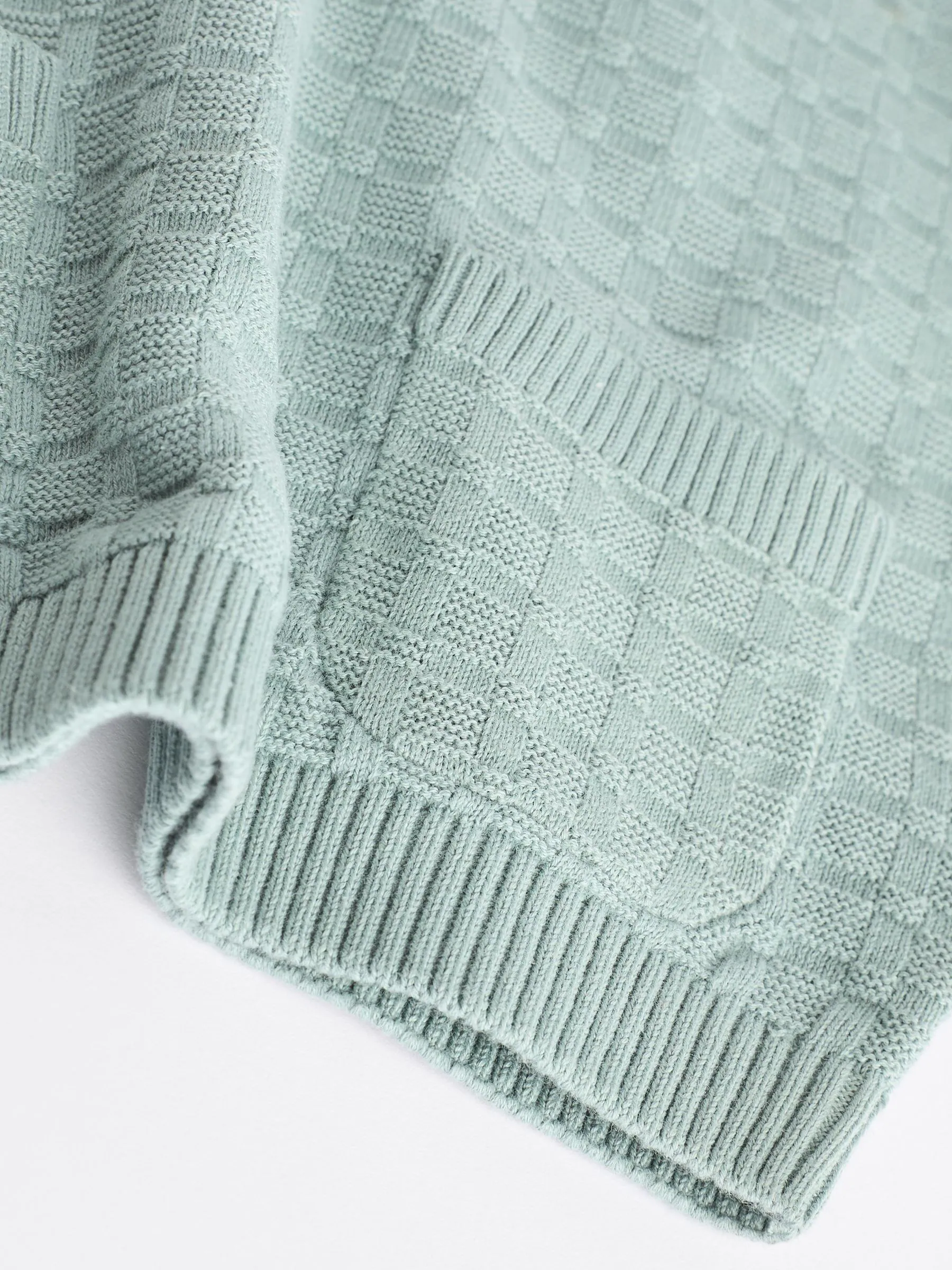 Mineraal - Babyset met gebreide trui en legging van 100% katoen met textuur (0mnd -3jr)