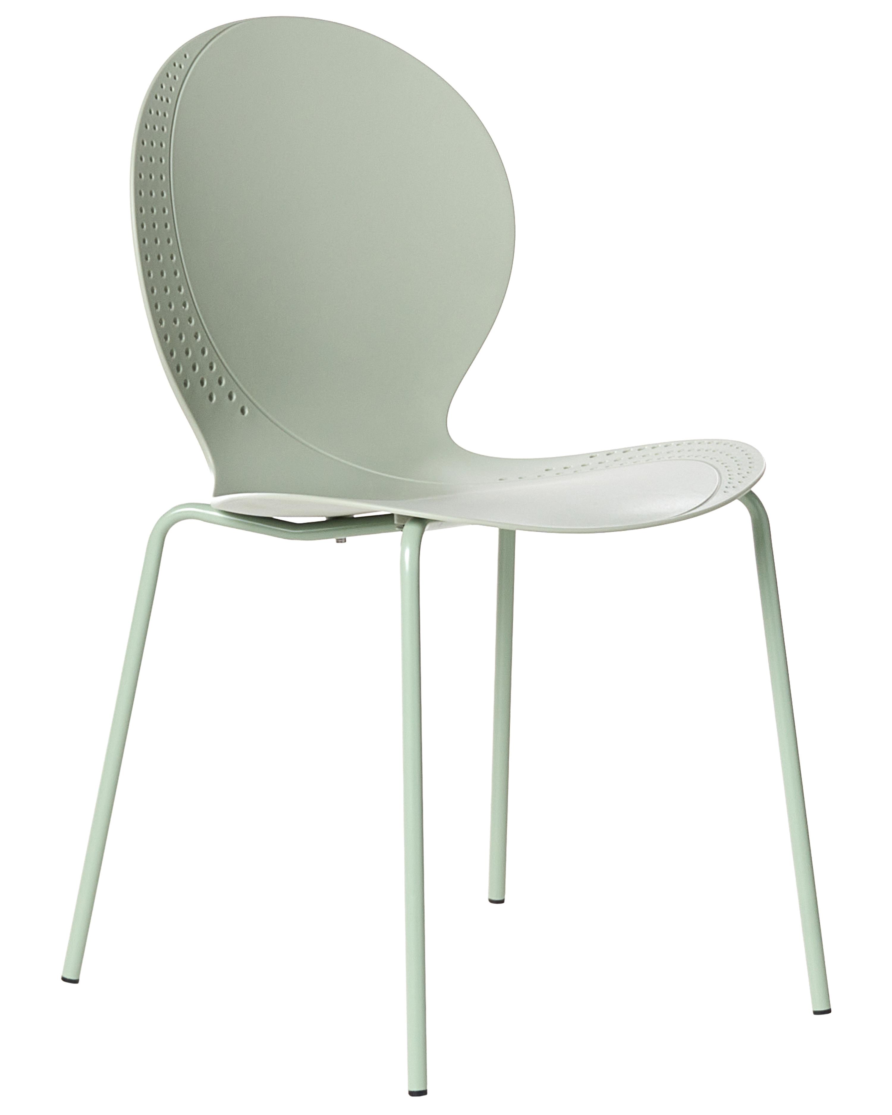 Set van 4 tuinstoelen MILOS stapelbaar Lichtgroen