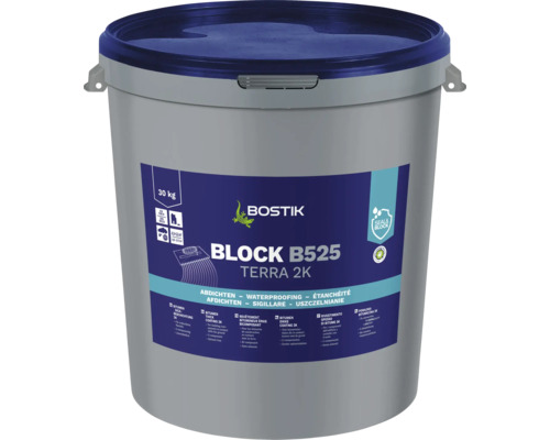Bostik BLOCK B525 TERRA 2K+ Vezelversterkte bitumen dikke coating 30 kg