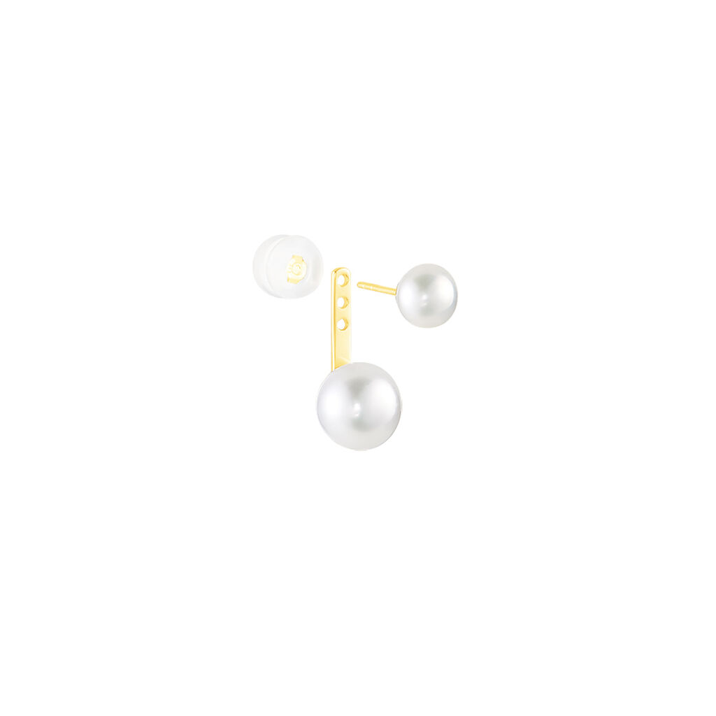 Bijoux D'oreilles Seona Or Jaune Perle De Culture