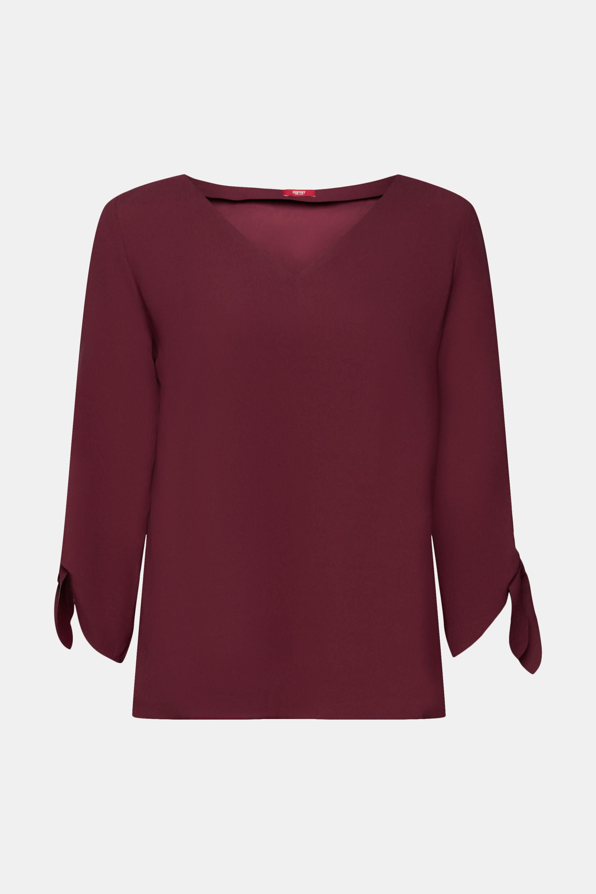 Blouse stretch à bords bruts