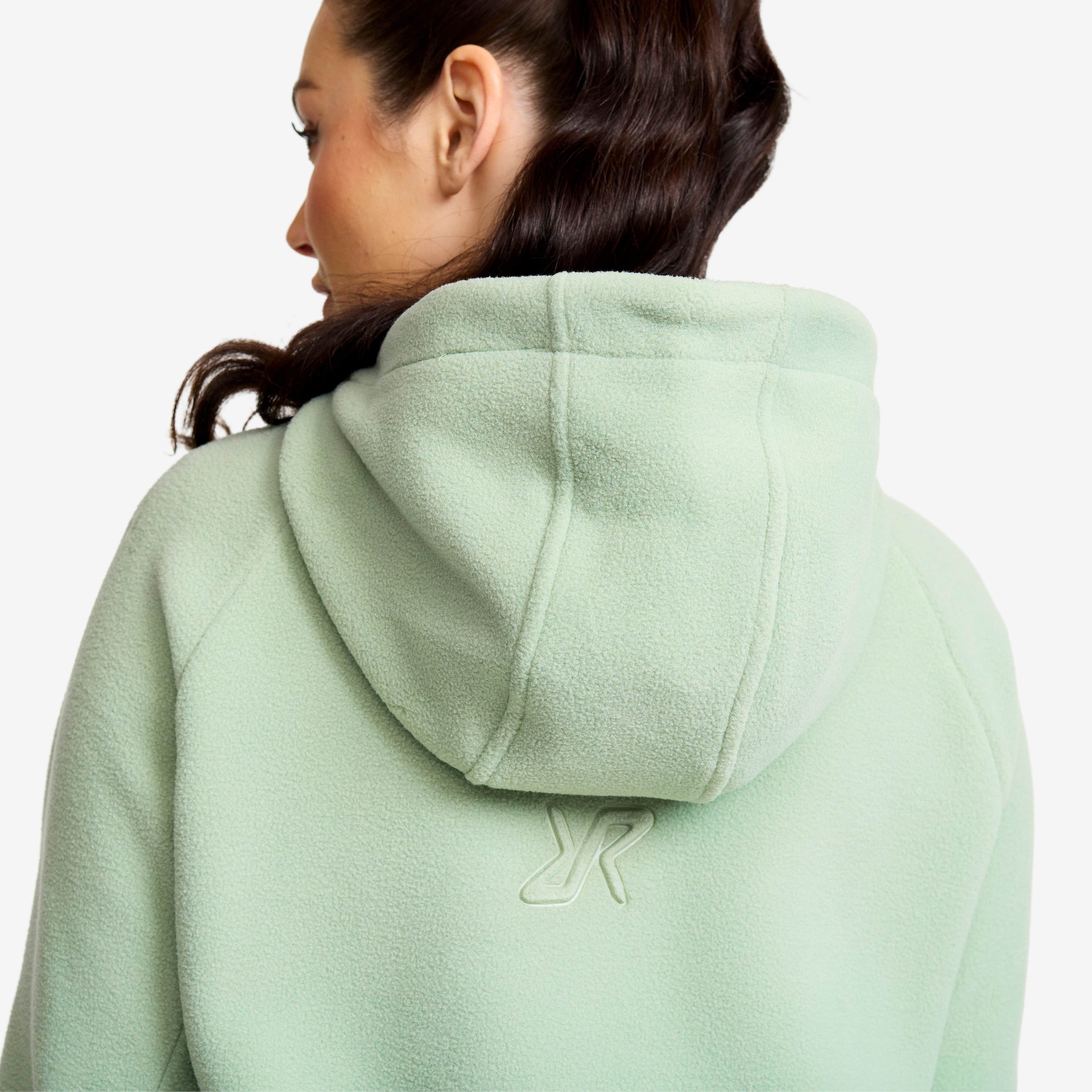 Polar Fleece Hoodie  Dame Iceberg Green