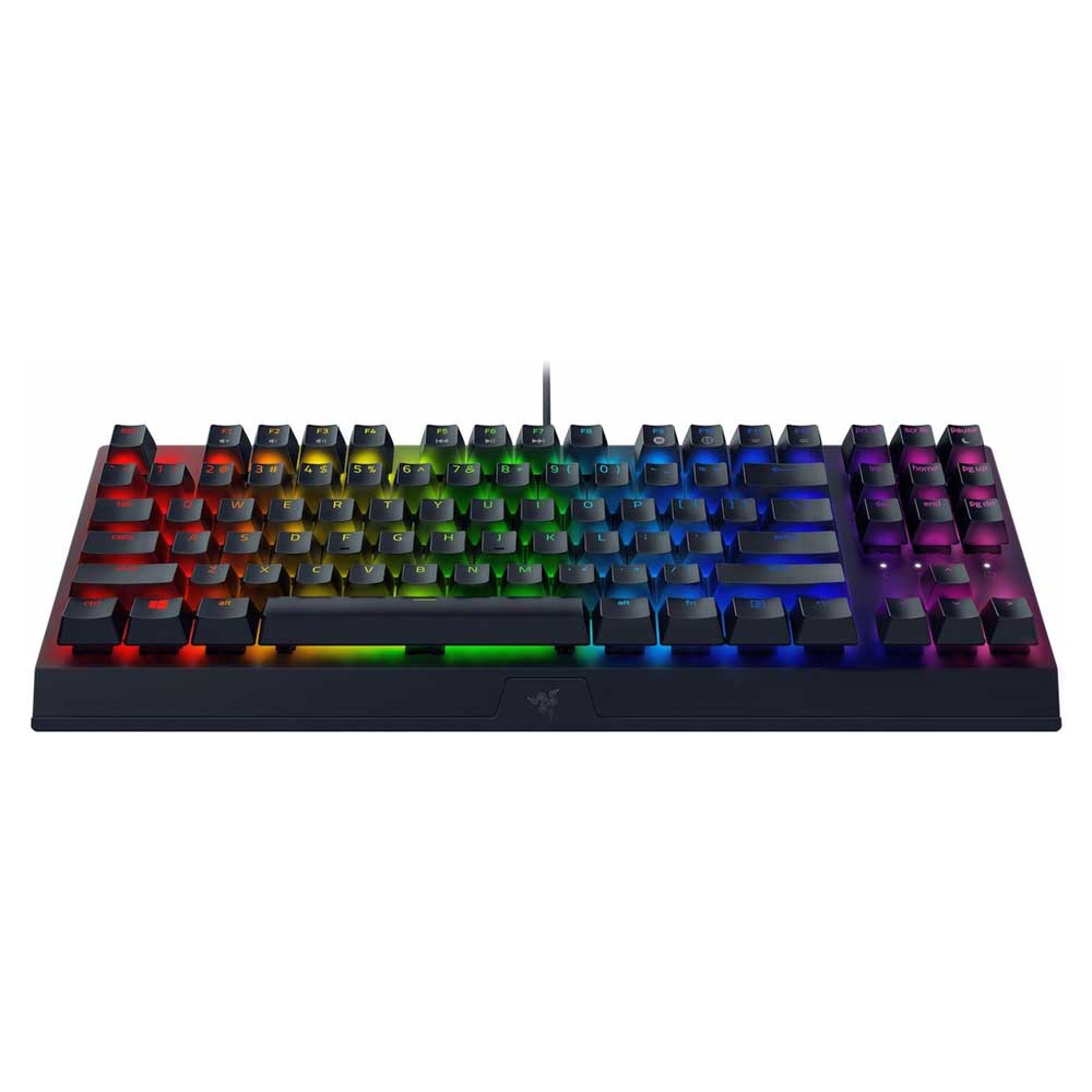 BlackWidow V3 TKL Mechanische Gaming Tastatur Keyboard US Layout mit RGB Hintergrundbeleuchtung Yellow Switches (RZ03-03491800-R3M1) - Schwarz