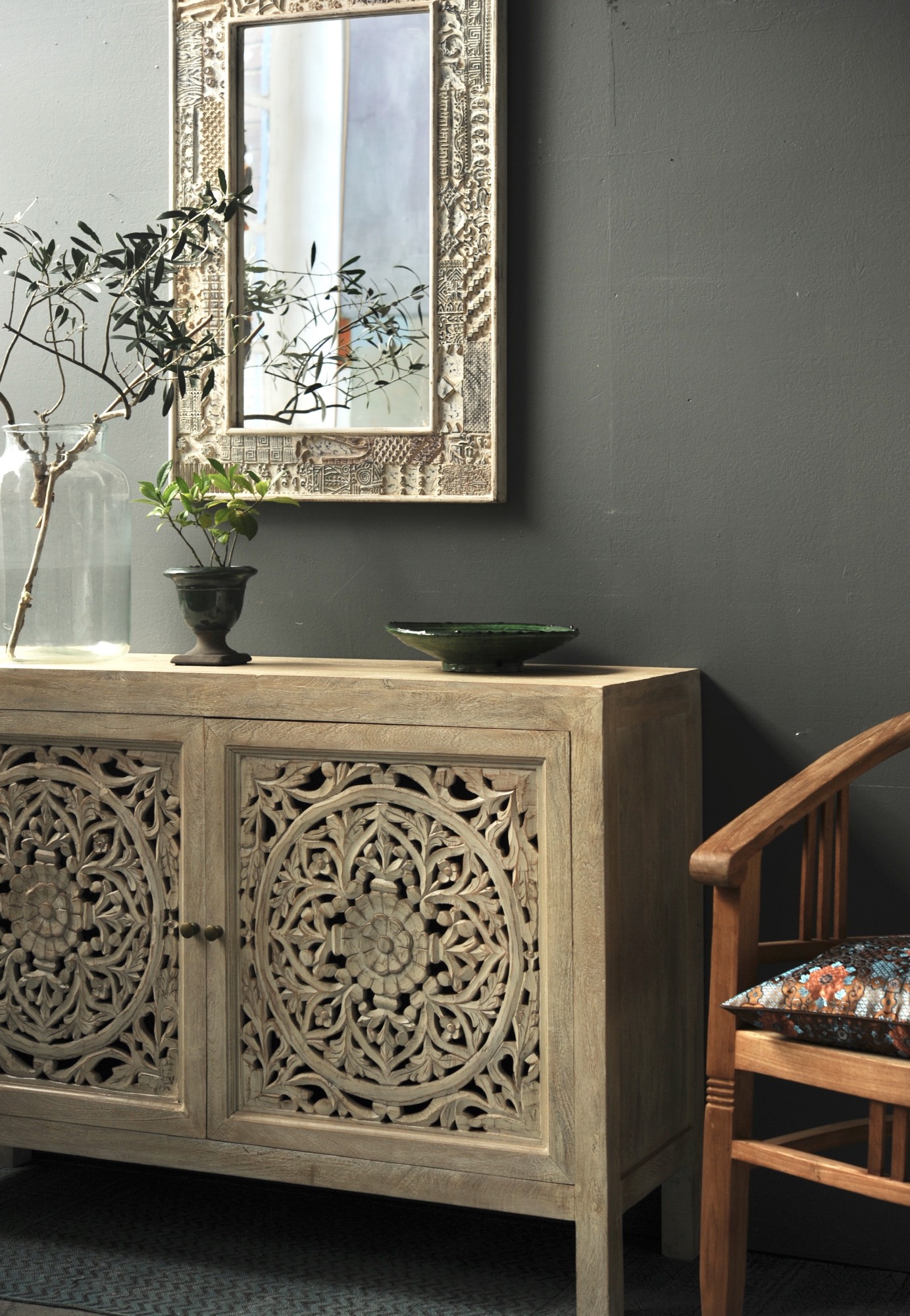 Sideboard 'Doubelle', weiß, B 130 cm, H 90 cm, L 40 cm von fischer's lagerhaus