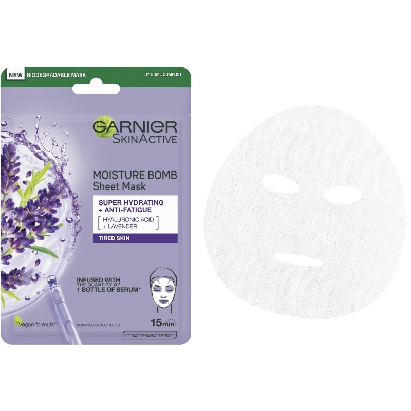 Garnier Skinactive Moisture Bomb Tissue Mask Lavendel 1 Piece