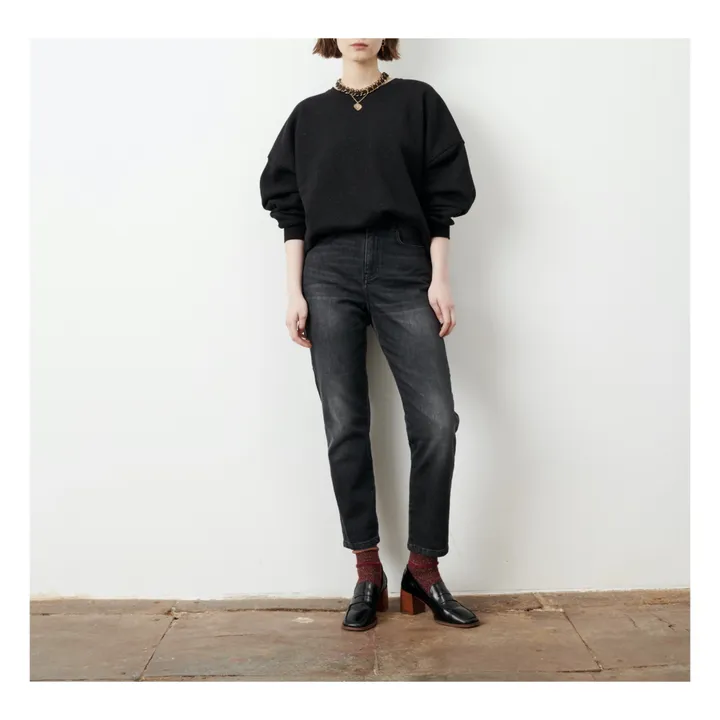 Sessùn Sweat Chebbi Coton Moucheté | Noir
