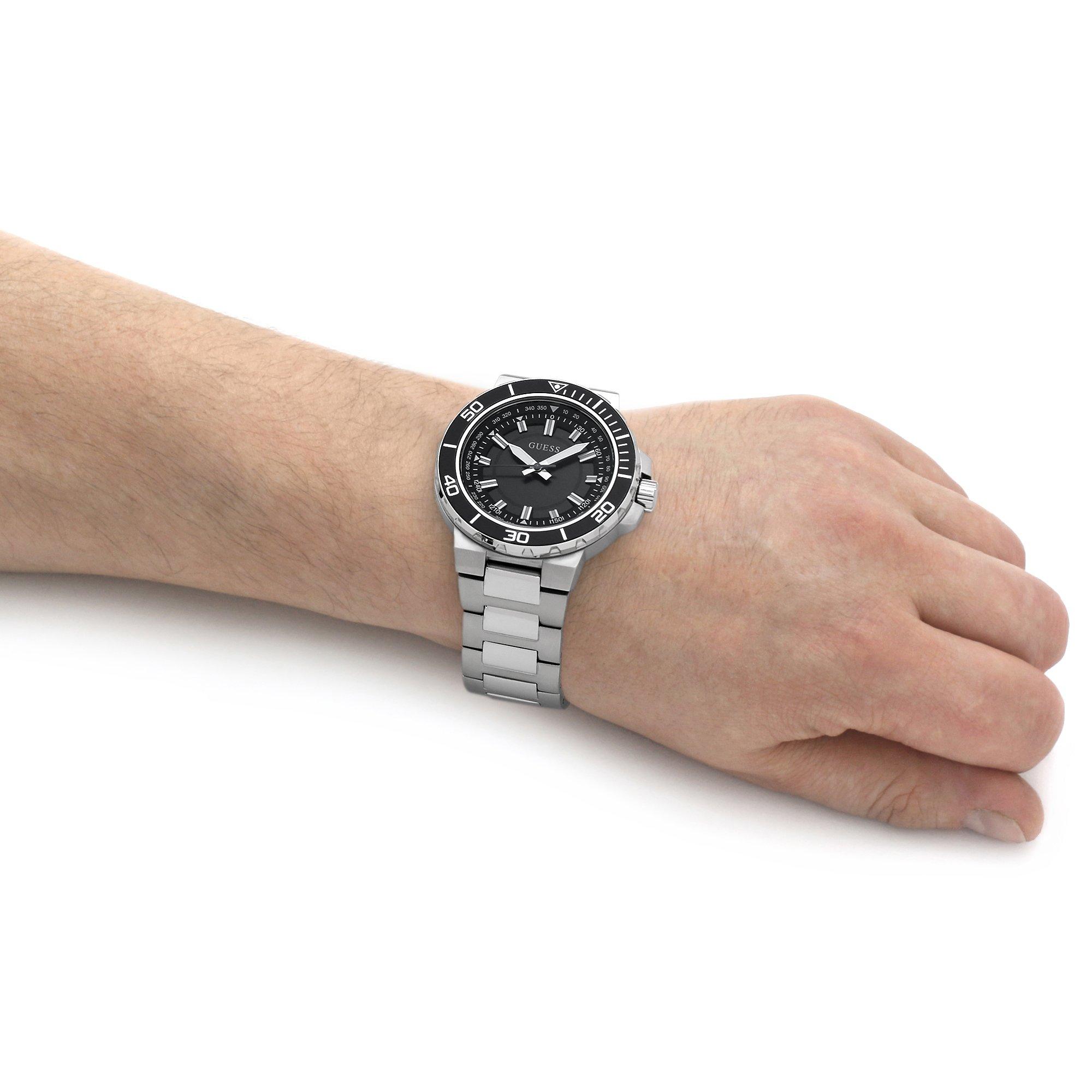 Guess Track Stainless Steel Fashion Analogue Quartz Watch
