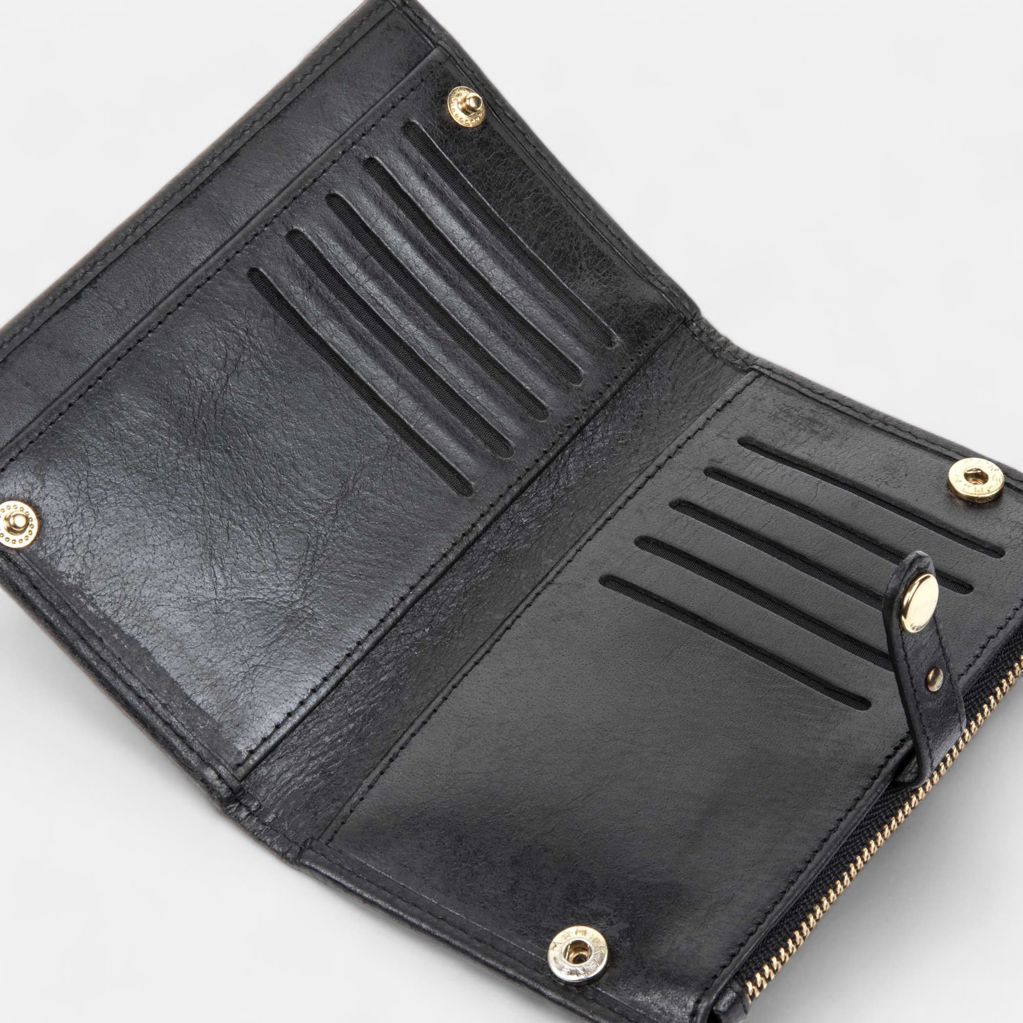 Petite maroquinerie en cuir noir