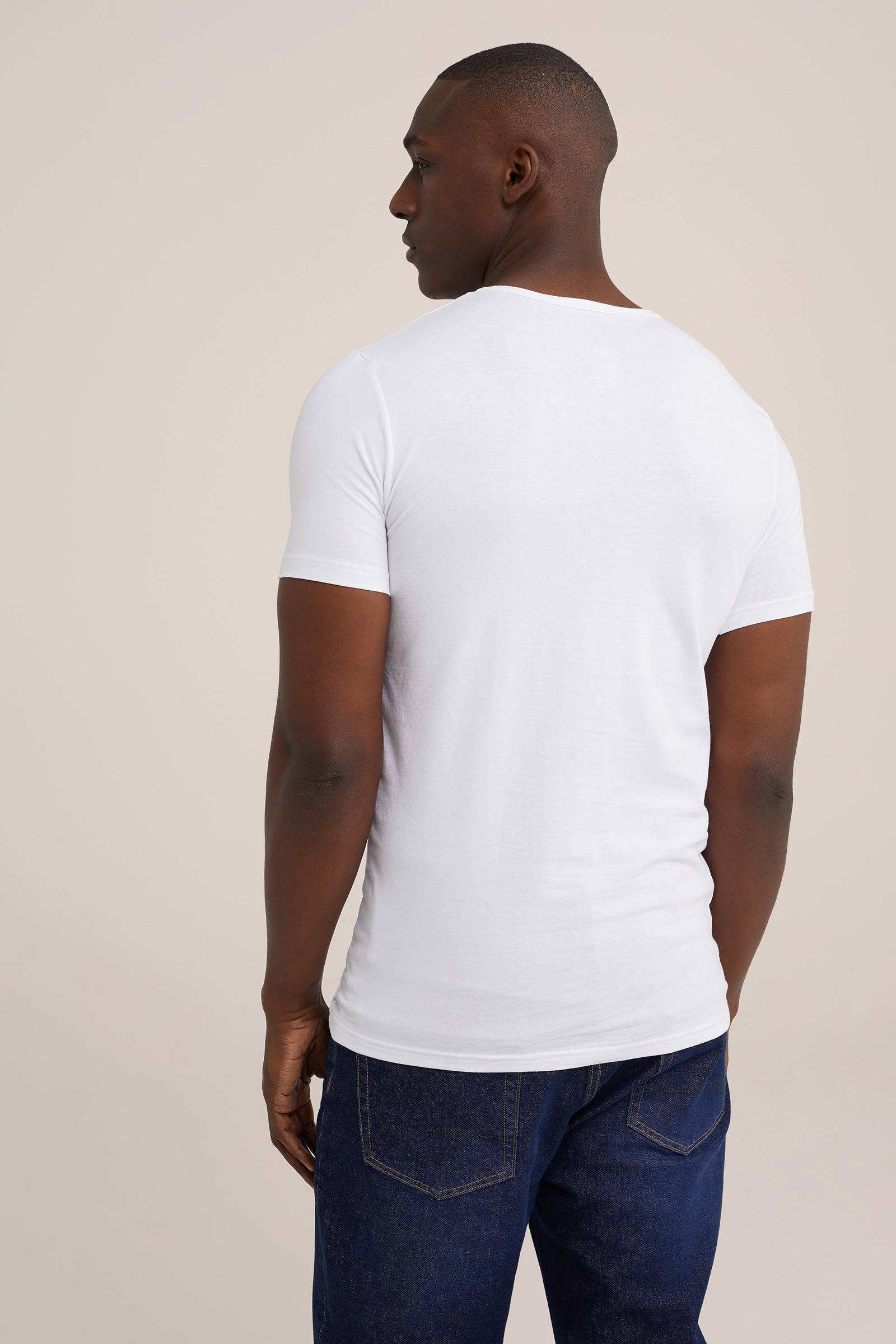WE Fashion T-shirt wit (set van 4)