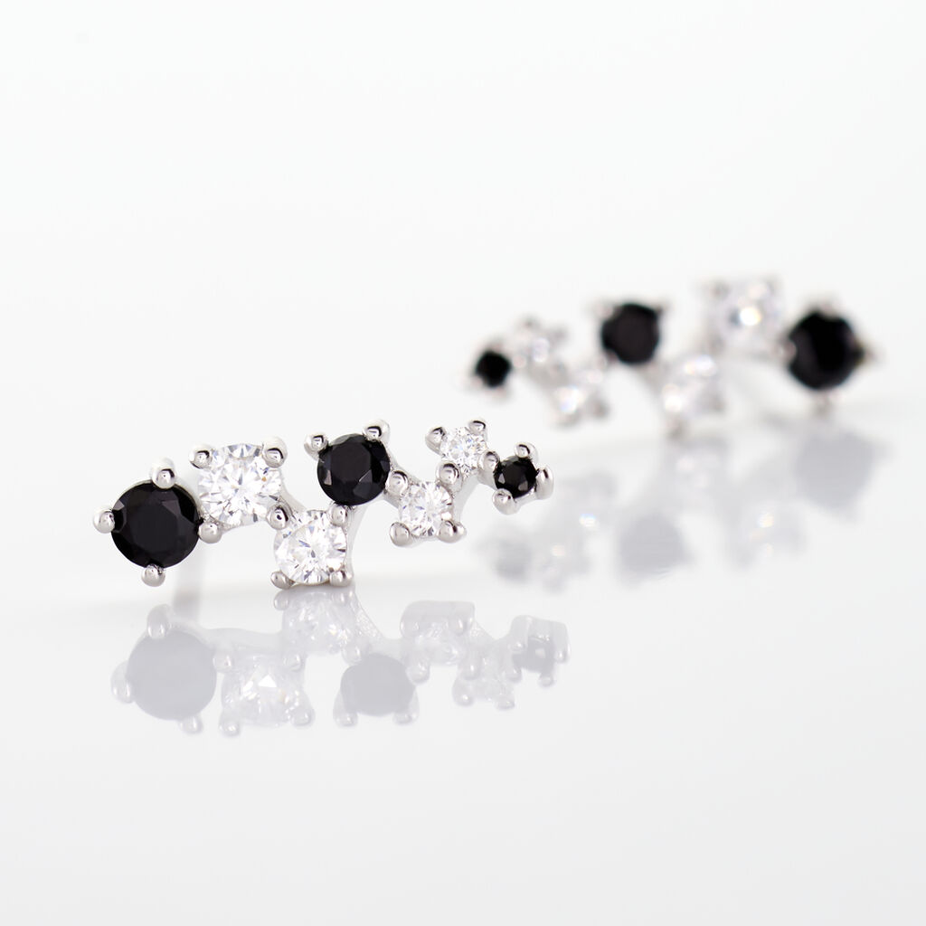 Boucles D'oreilles Pendantes Gaya Argent Blanc Oxyde De Zirconium