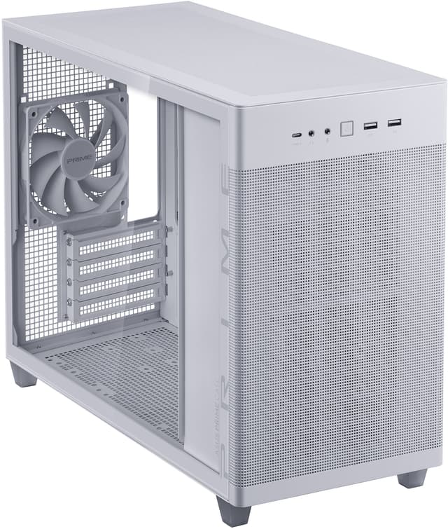 ASUS Prime AP201 TG MicroATX/MiniITX PC-kabinet (hvid)