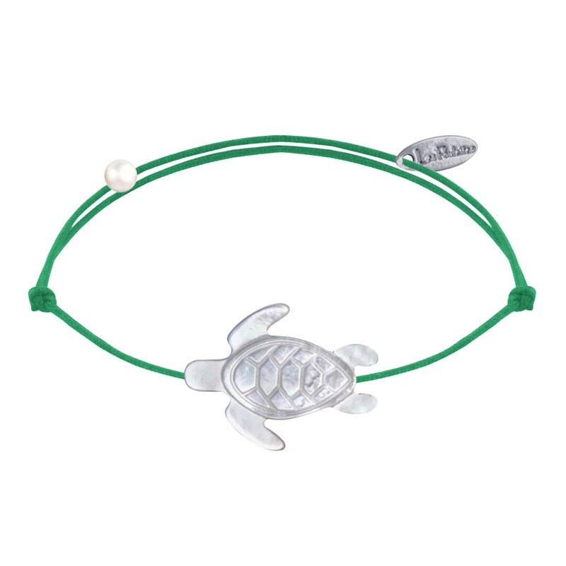 Bracelet Lien Tortue en Nacre - Vert
