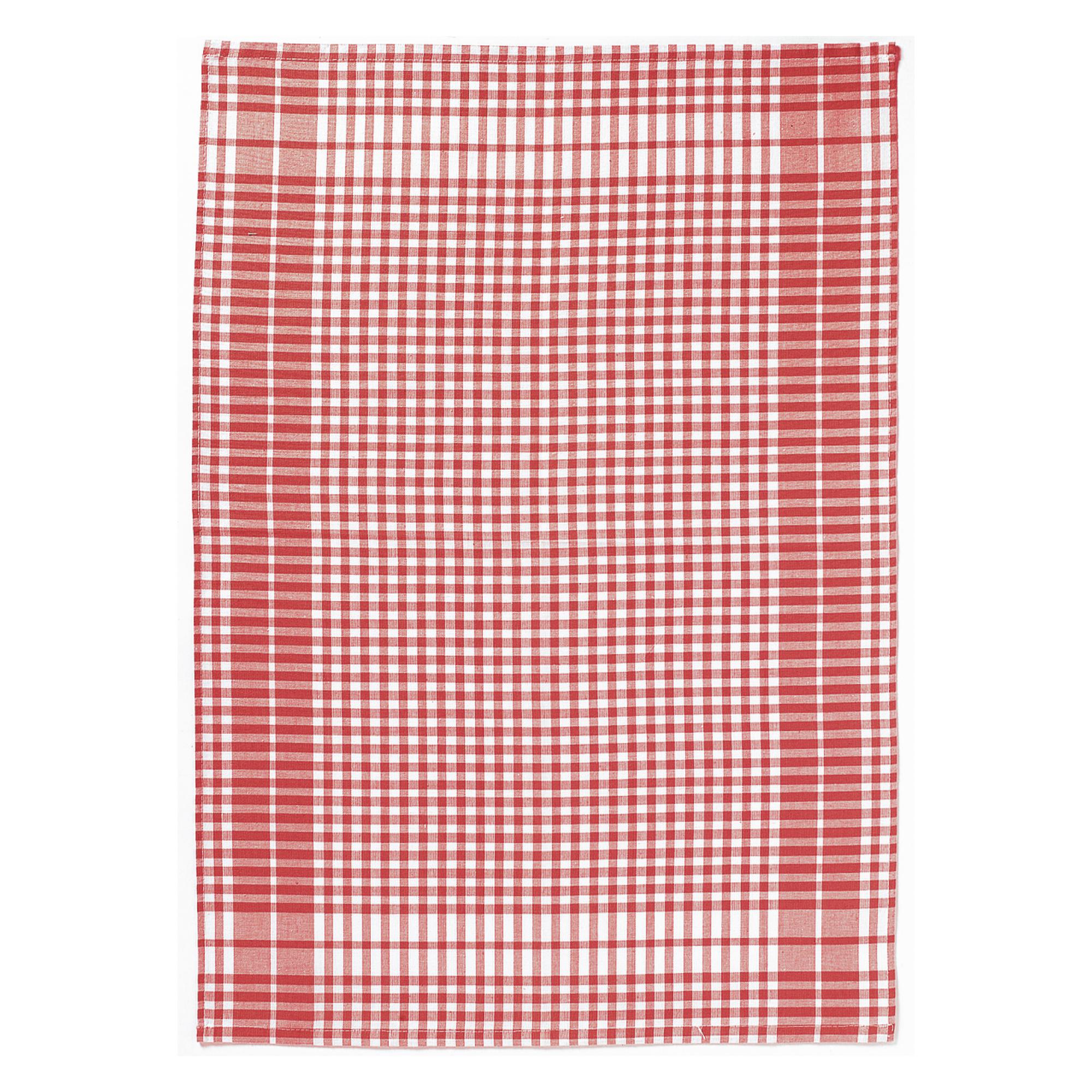 Torchon petits carreaux rouge 50 x 70 cm