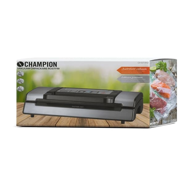 Champion Vakuumpakker Pro 20L/min 130W VF410 Rustfritt stål/Svart