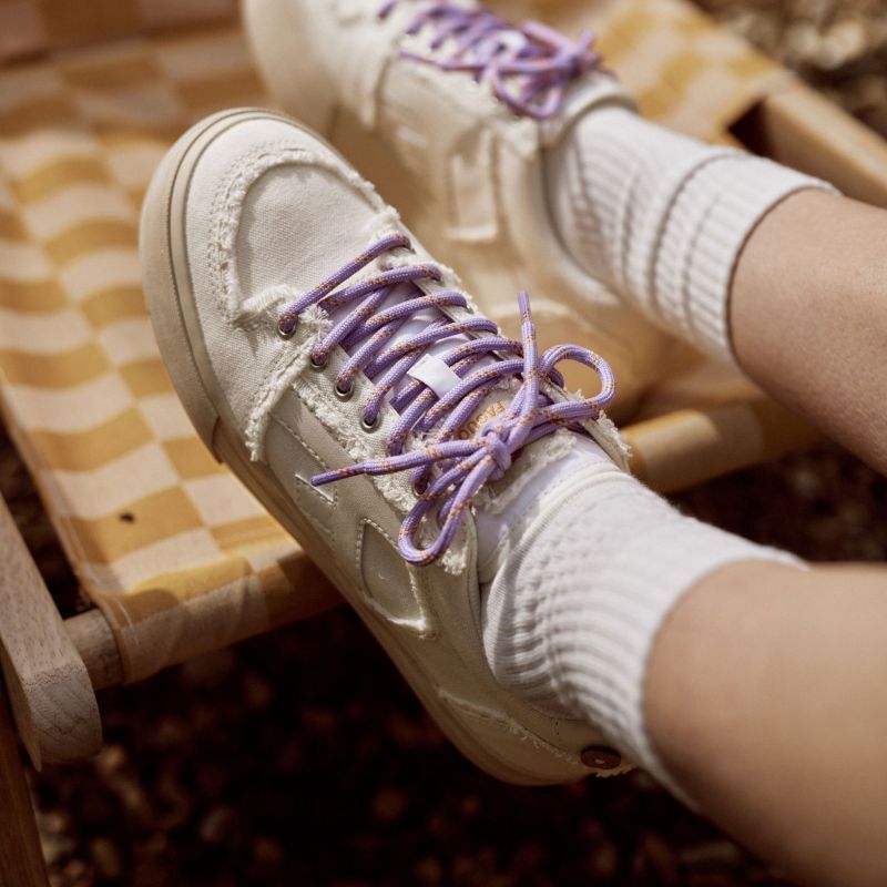 Walnut Platform Coton - Chaussures lifestyle femme