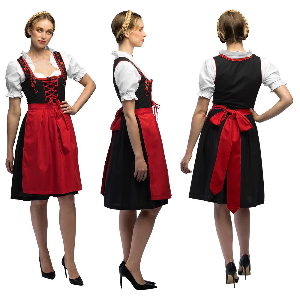 Rode Dirndl Jurk Oktoberfest Frau Fischer