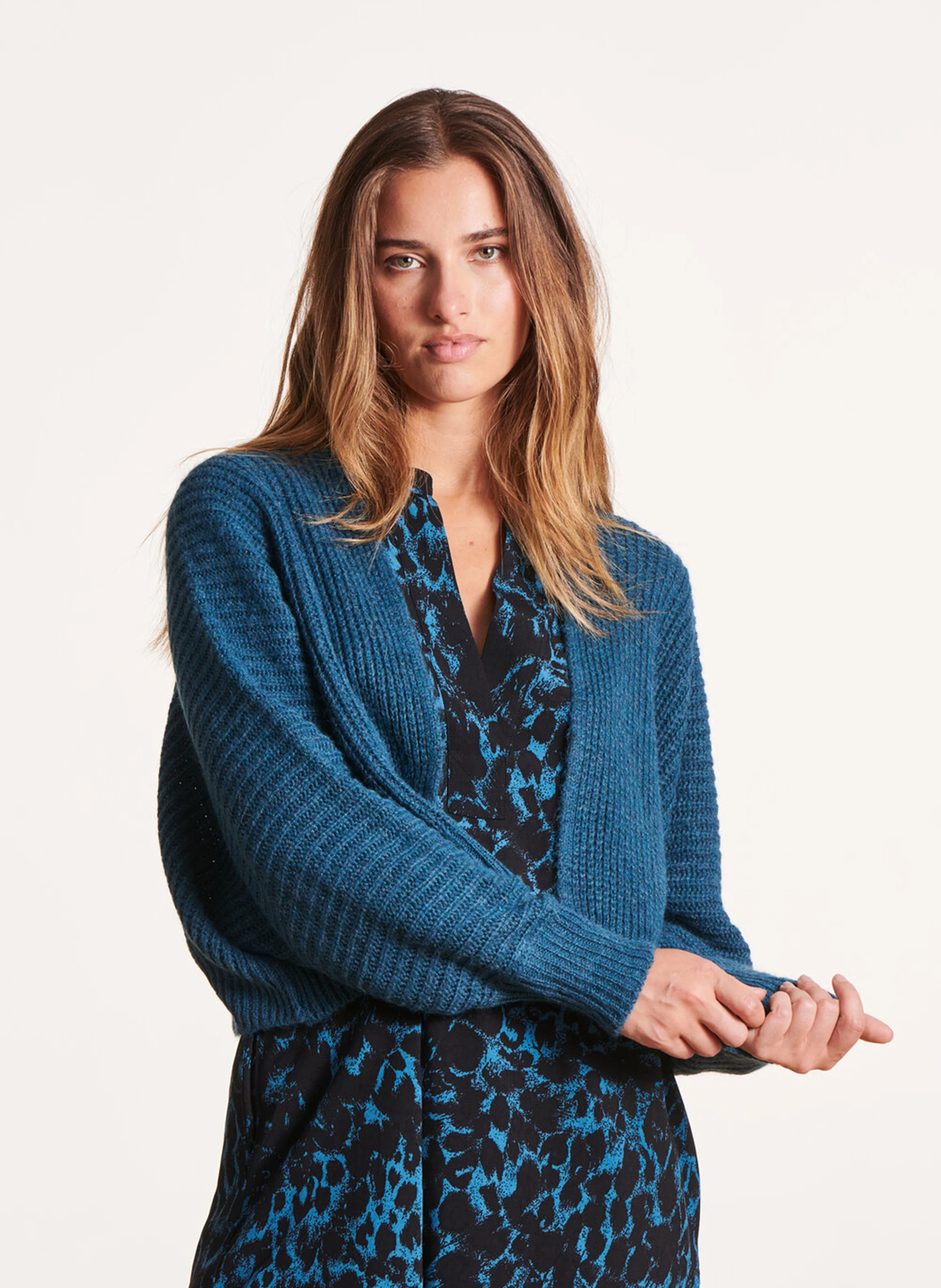Gillet en maille | Bleu