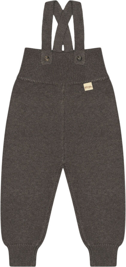 PETIT PIAO Pants Knit High Straps Dark oak