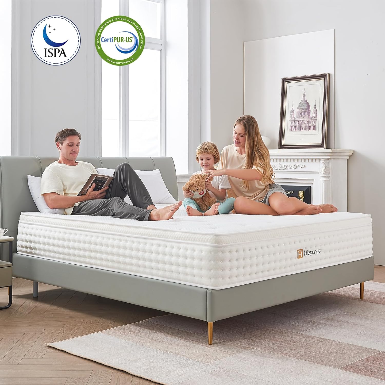 Matratze 90x200 cm 26cm Höhe 7-Zonen Federkernmatratze Orthopädische Taschenfederkernmatratze mit Comfort Memory-Schaum Schicht, Härtegrad H3, Rückenentlastende,100 Nächte Probeschlafen