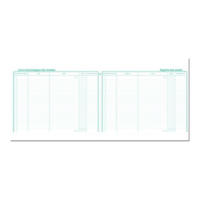 Exacompta - Registre des recettes/achats pour auto-entrepreneurs - 24 x 32 cm
