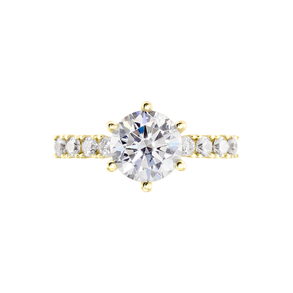 Solitaire Or Jaune Rachile Oxyde