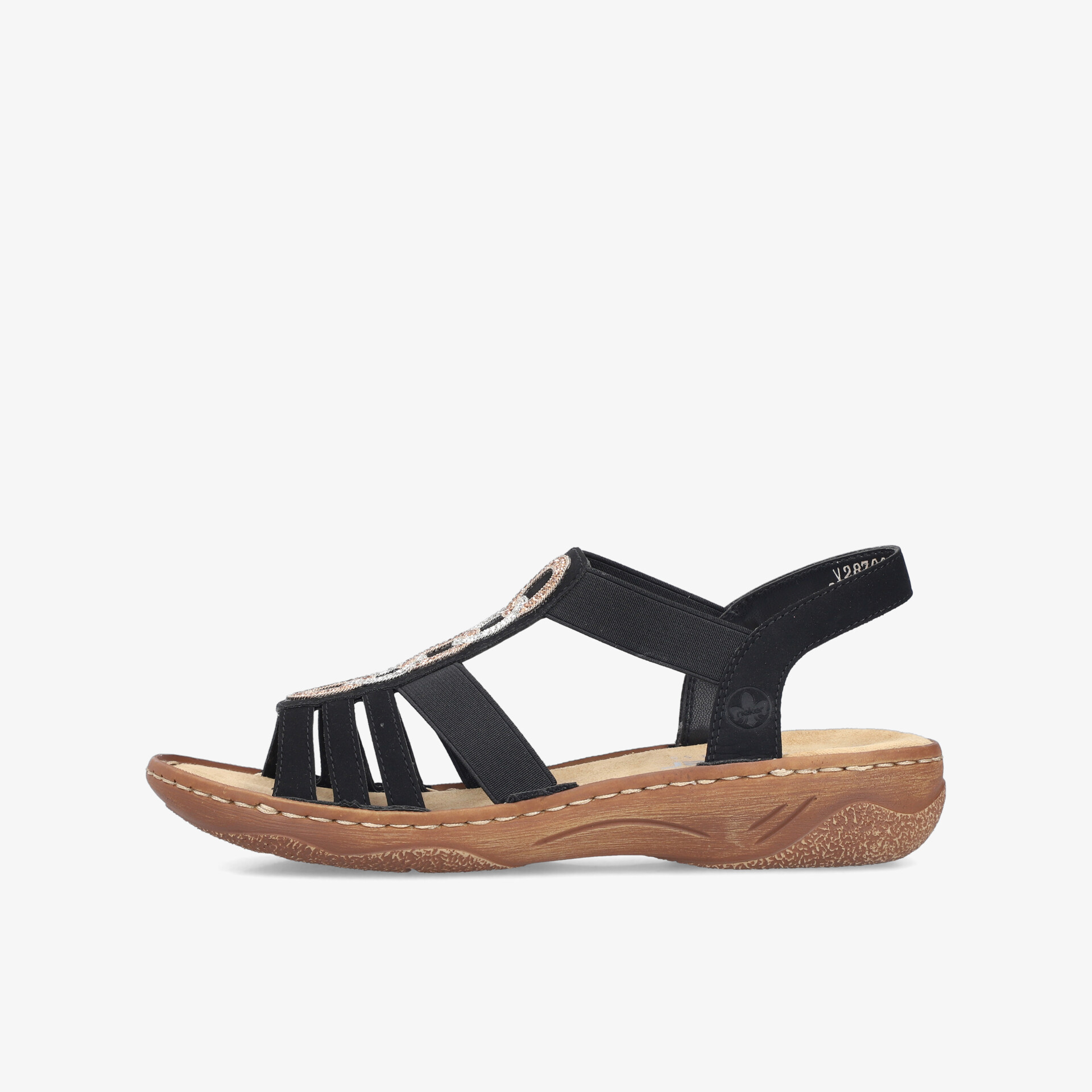 rieker Damen Riemchensandalen schwarz