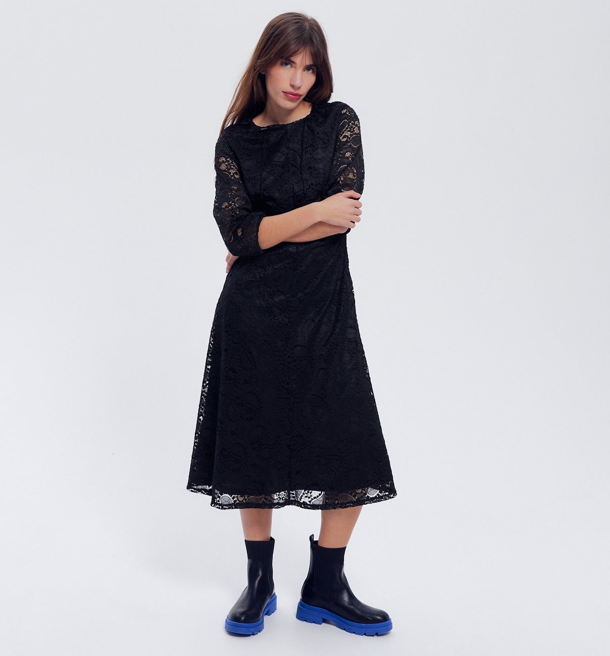 Robe en dentelle Femme - Noir