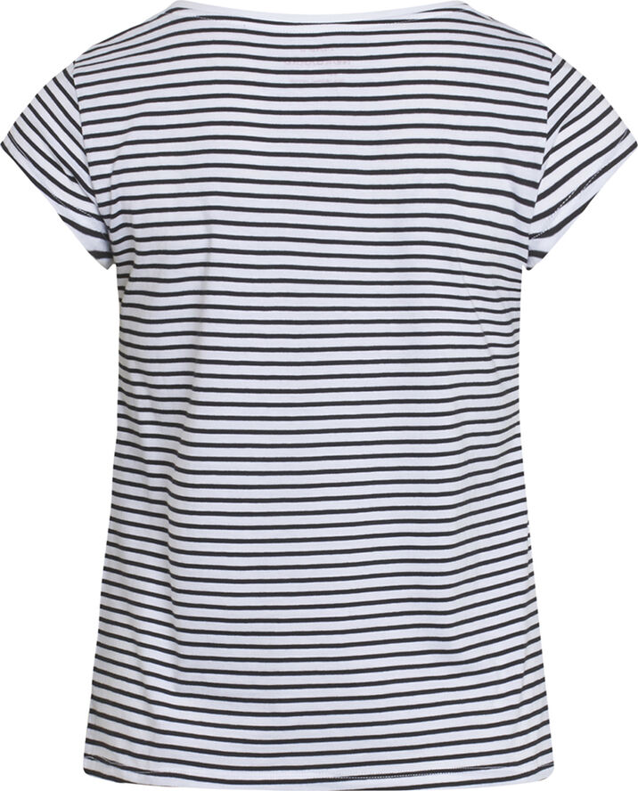 Mads Nørgaard - Copenhagen Organic Favorite Stripe Teasy White/black