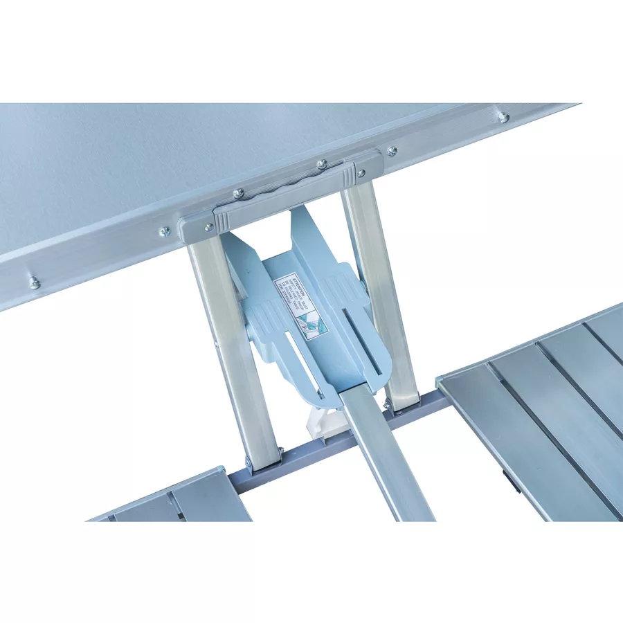 Outsunny Klapptisch mit 4 Sitzer silber