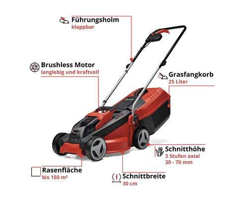 EINHELL Power-X-Change GE-CM 18 Li accu grasmaaier inclusief 2 x 3 Ah accu's en lader