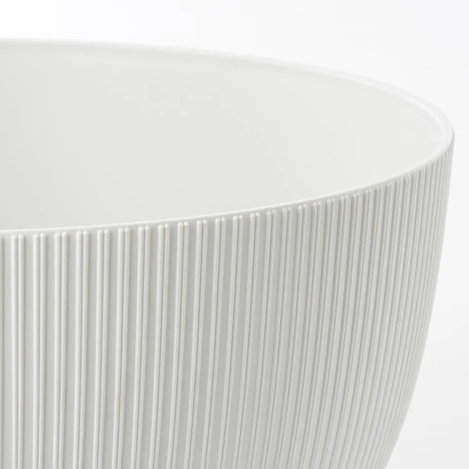 Mica Decorations Doppio Schaal op Poten - H22 x Ø47 cm - FSC Mix - Wit