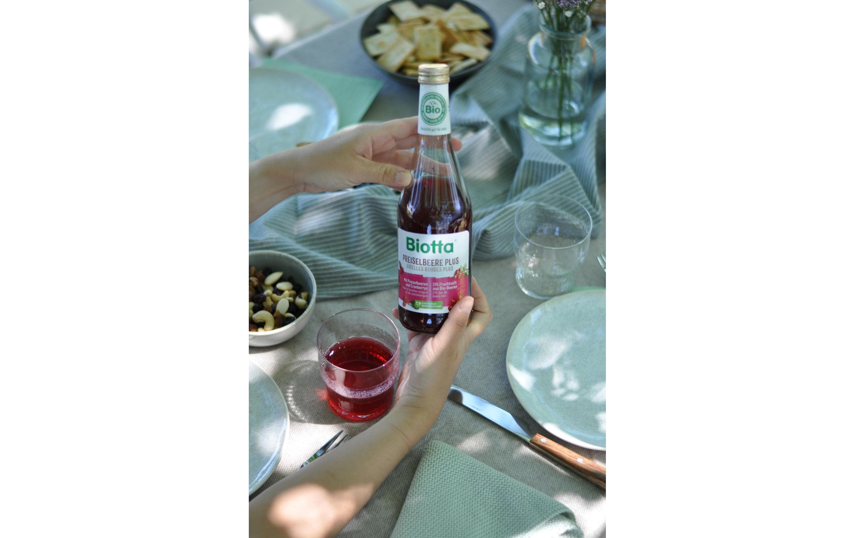 Säfte Preiselbeer Plus 0.5 lFruchtsaft aus erntefrischen Bio-Preiselbeeren und Bio-Cranberrys