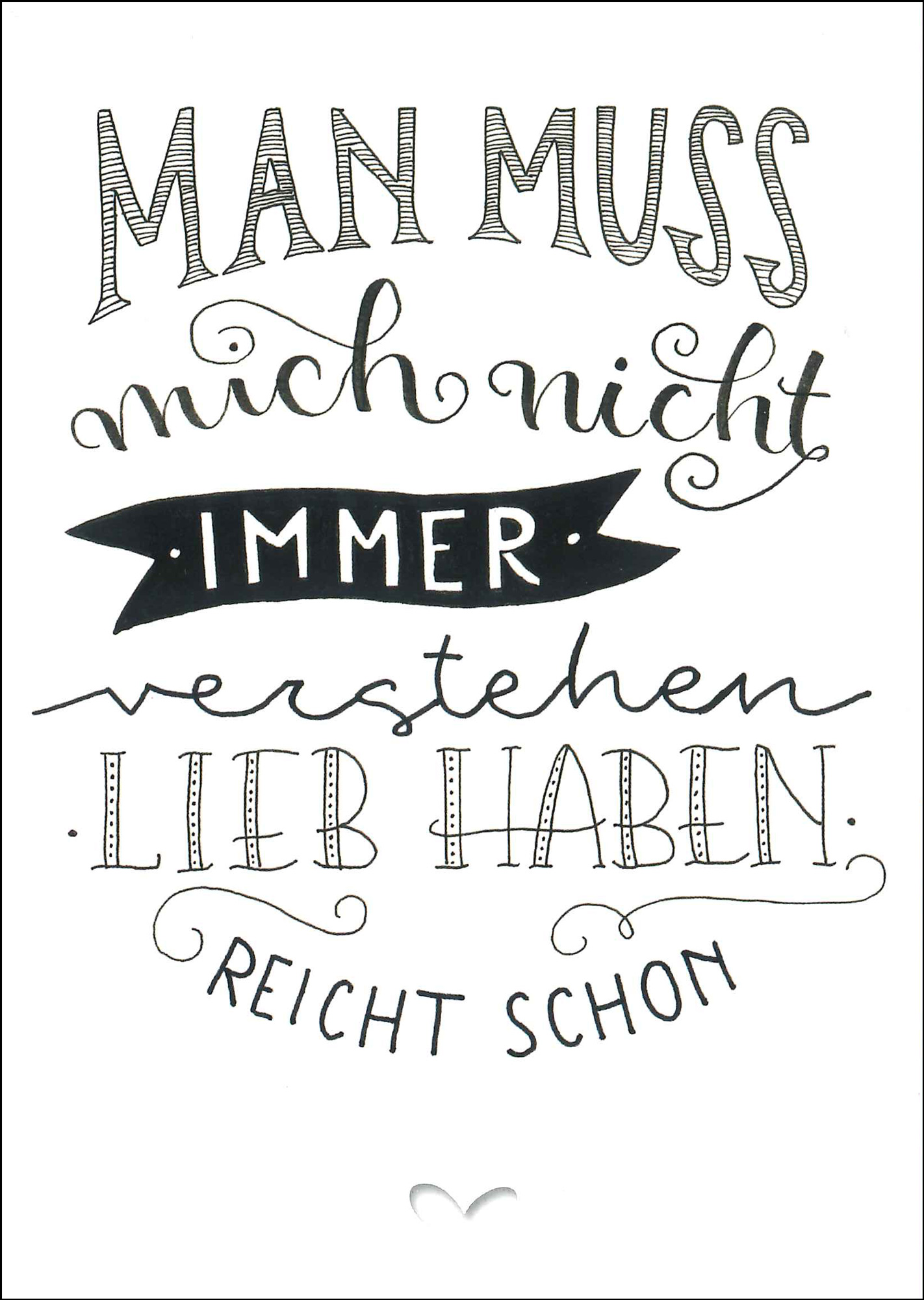 Postkarte 'Lieb haben reicht schon' günstig bestellen