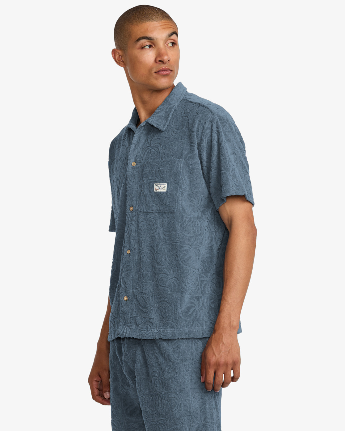 Rvca Exotica Woven SS Vintage Navy